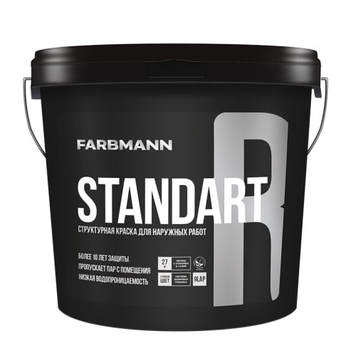 Farbmann Standart R структурна акрилова фарба для зовнішніх робіт 9л