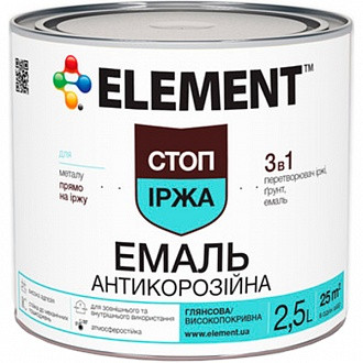 Element 3 в 1 антикорозійна емаль для металу 2л