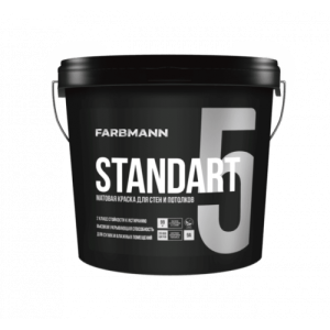 Farbmann Standart 5 Матова стійка до миття латексна фарба для внутрішніх робіт 9л